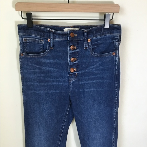 Madewell 10” High arise Skinny Button Fly Denim Jeans - Picture 7 of 7